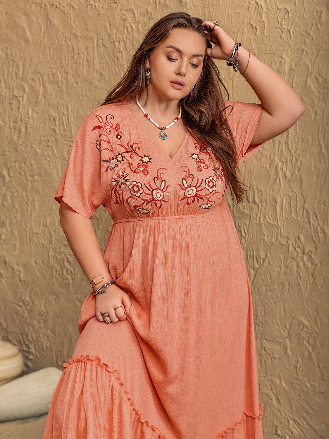 Half Sleeve Maxi Dress