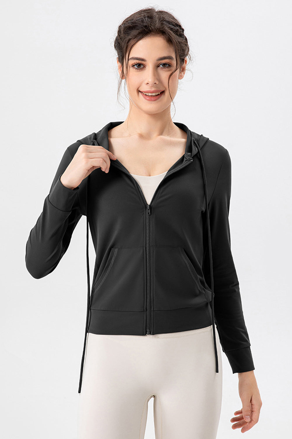 Zip Up Hooded Active Outerwear