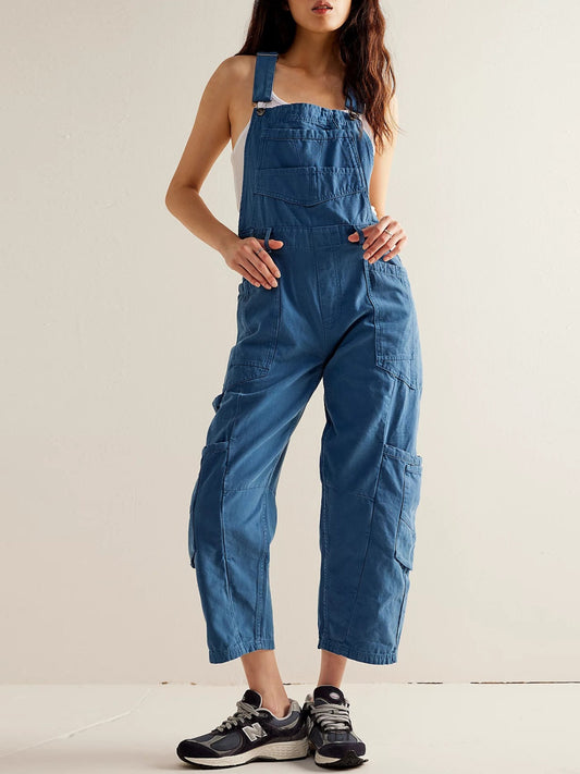 Wide Strap Denim Overalls