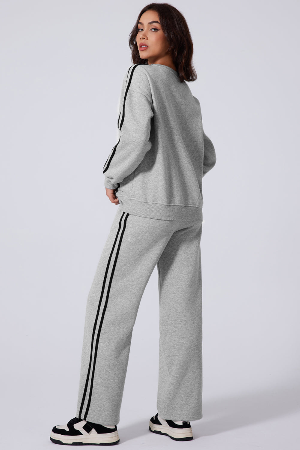 Side Striped Top and Pants Active Set