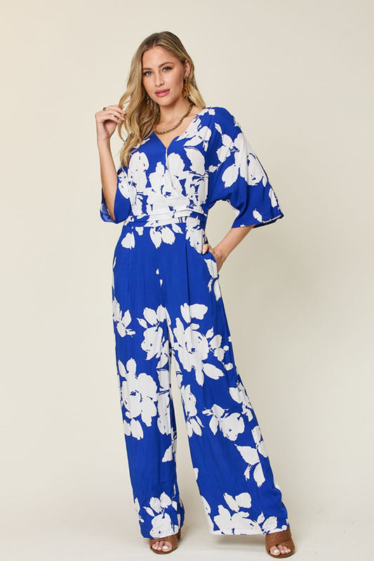 Tie Back Wide Leg Jumpsuit