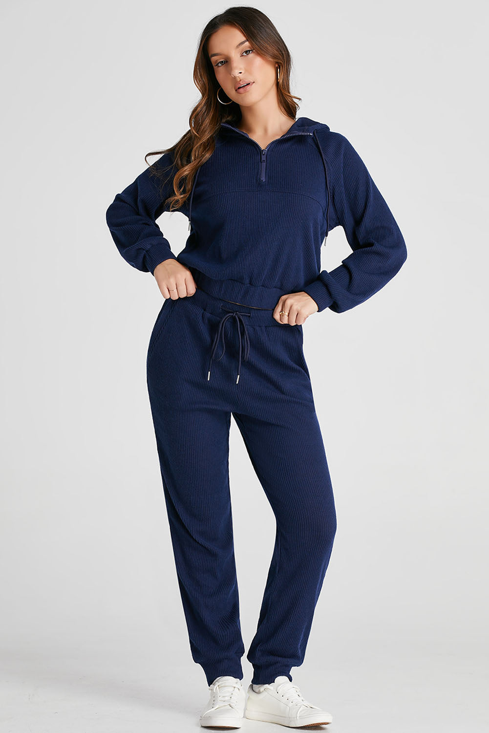 Half Zip Hoodie and Joggers Active Set