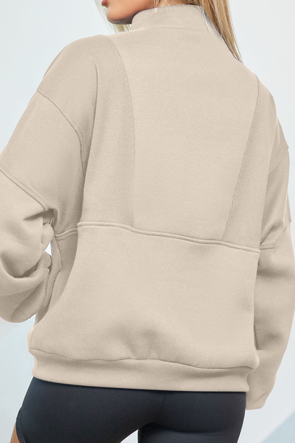 Half Zip Long Sleeve Sweatshirt