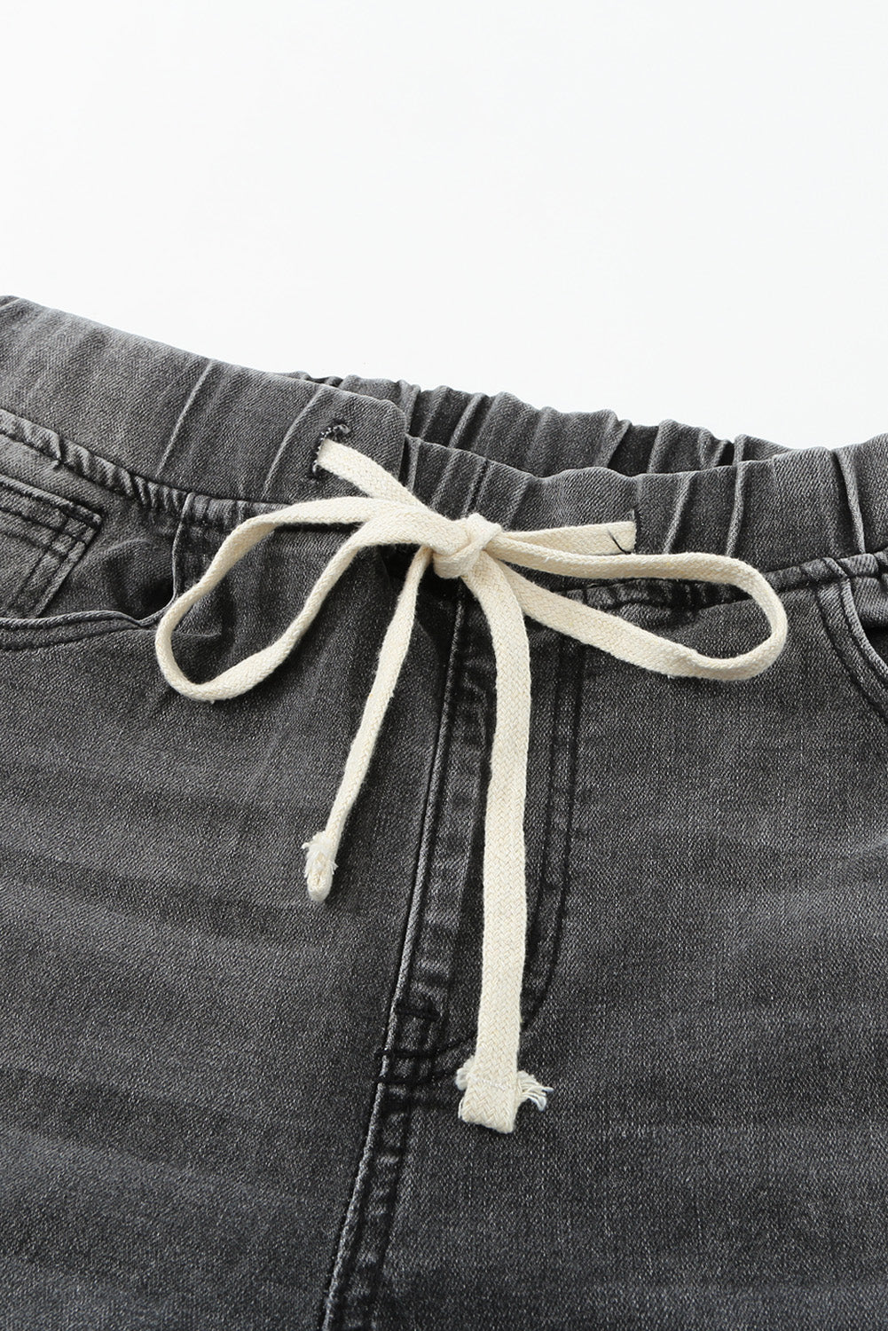 Raw Hem Jeans with Pockets