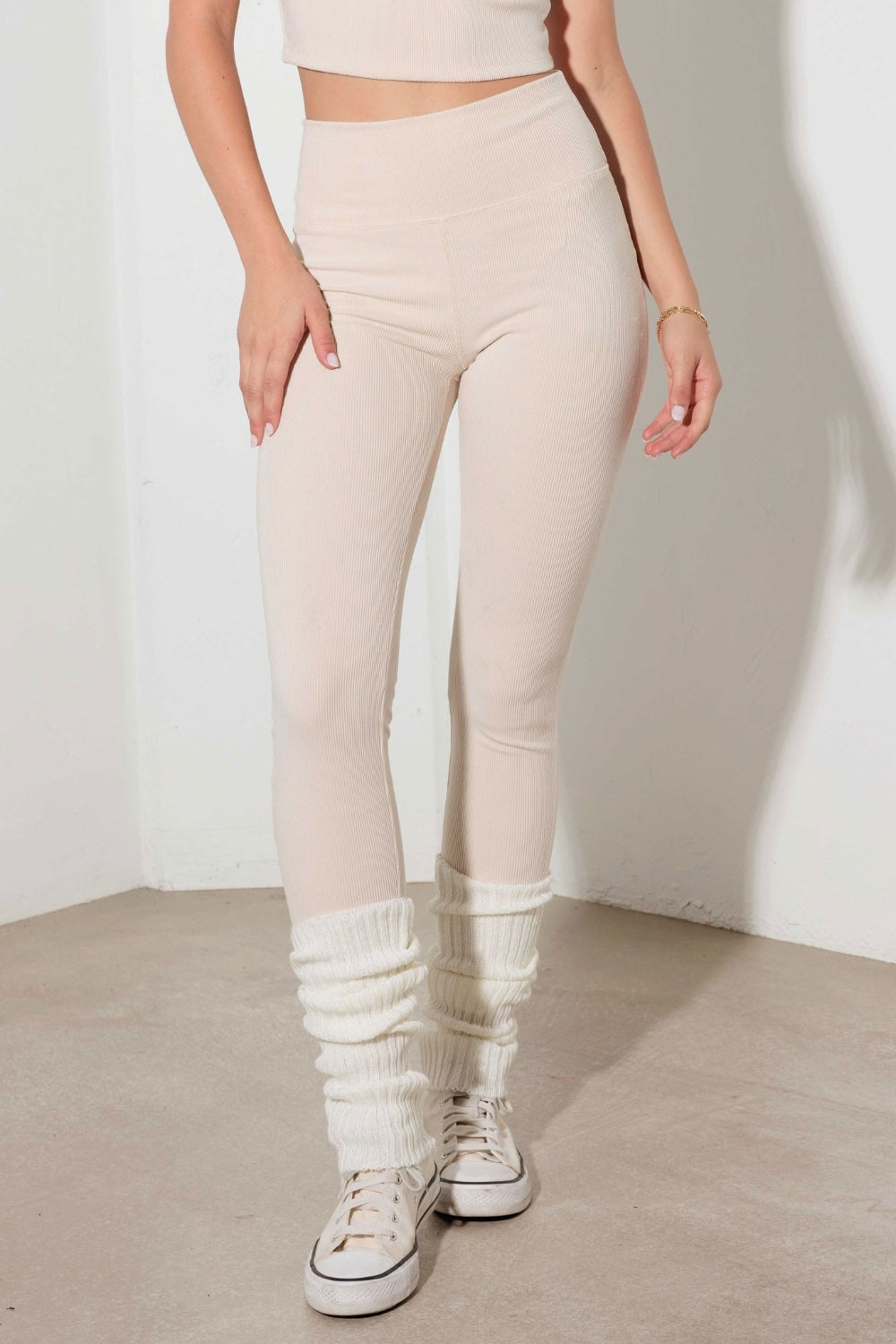 Crop Cami and High Waist Brushed Leggings Set