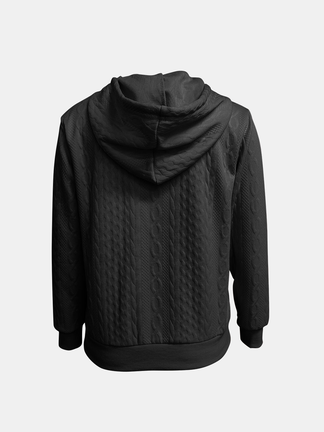 Zip Up Long Sleeve Hooded Outerwear