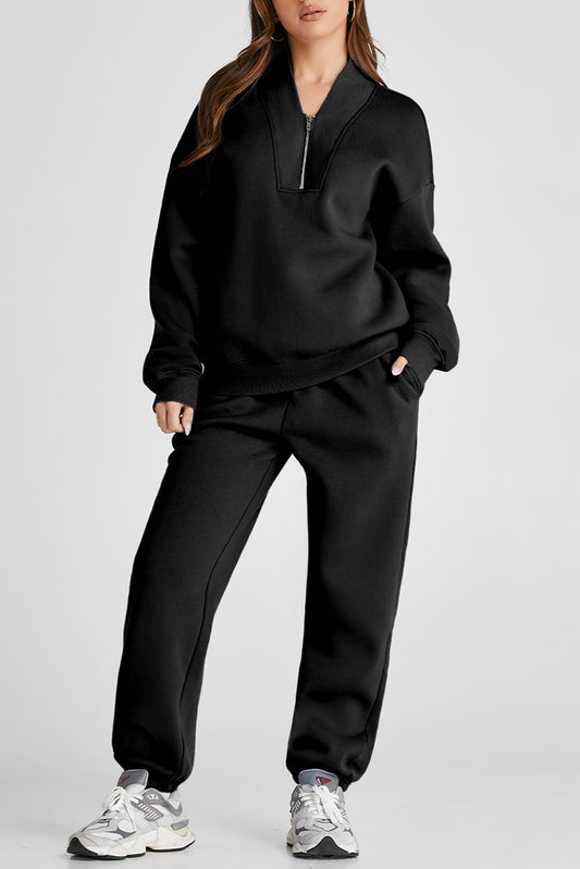 Quarter Zip Top and Pants Set