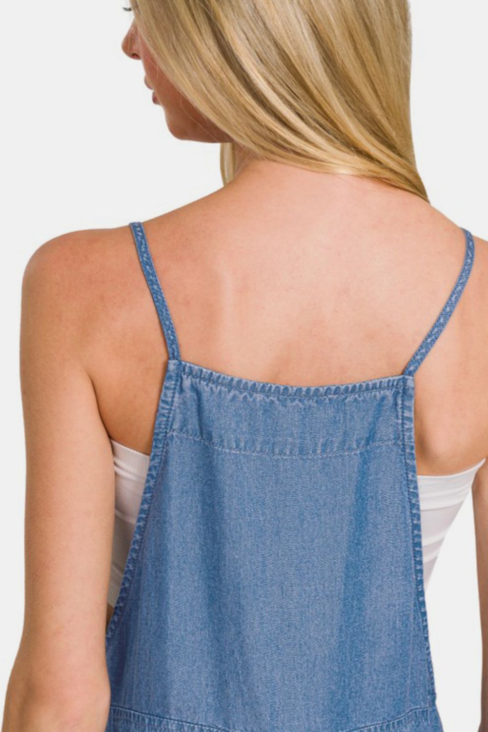 Wide Leg Denim Overalls