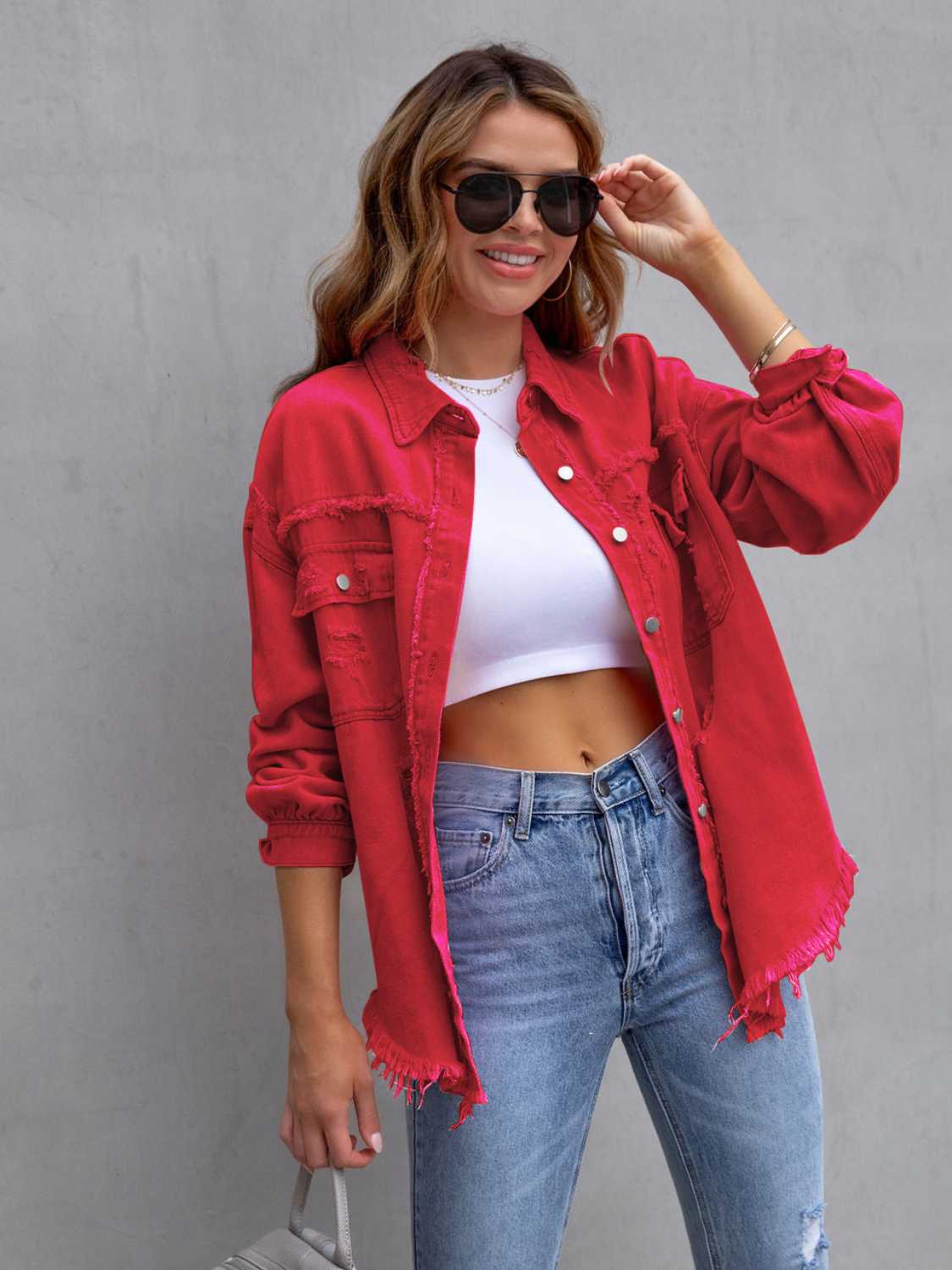 Drop Shoulder Denim Jacket