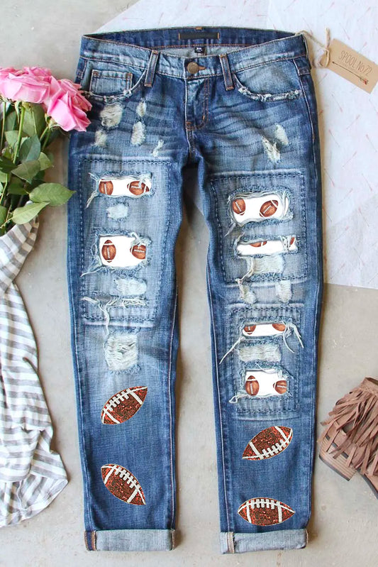 Football Straight Jeans