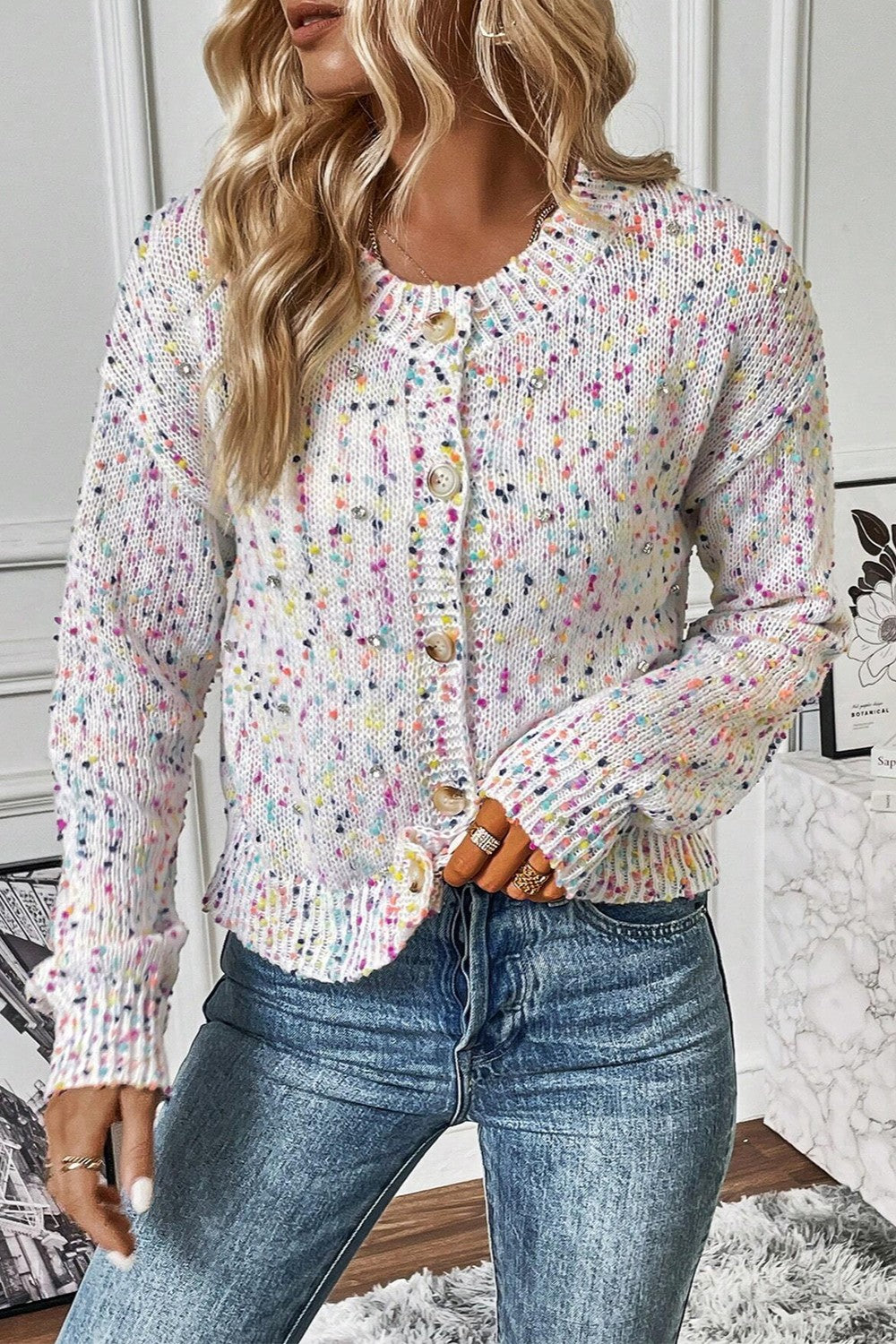 Confetti Button Up  Cardigan