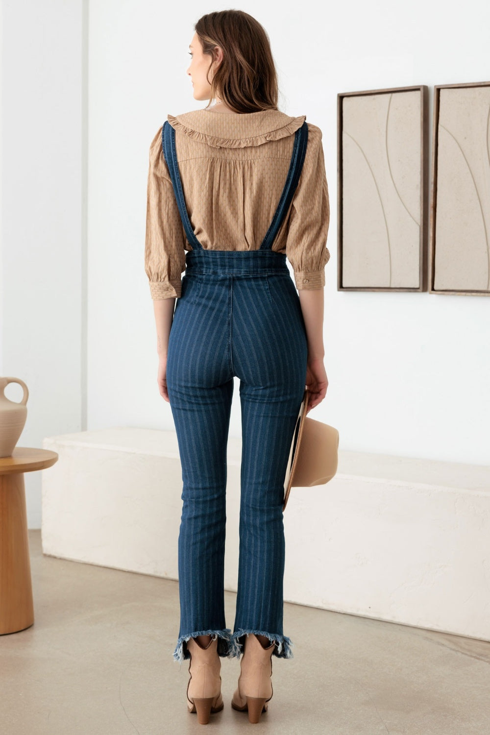 Stretched Suspender Denim Overalls