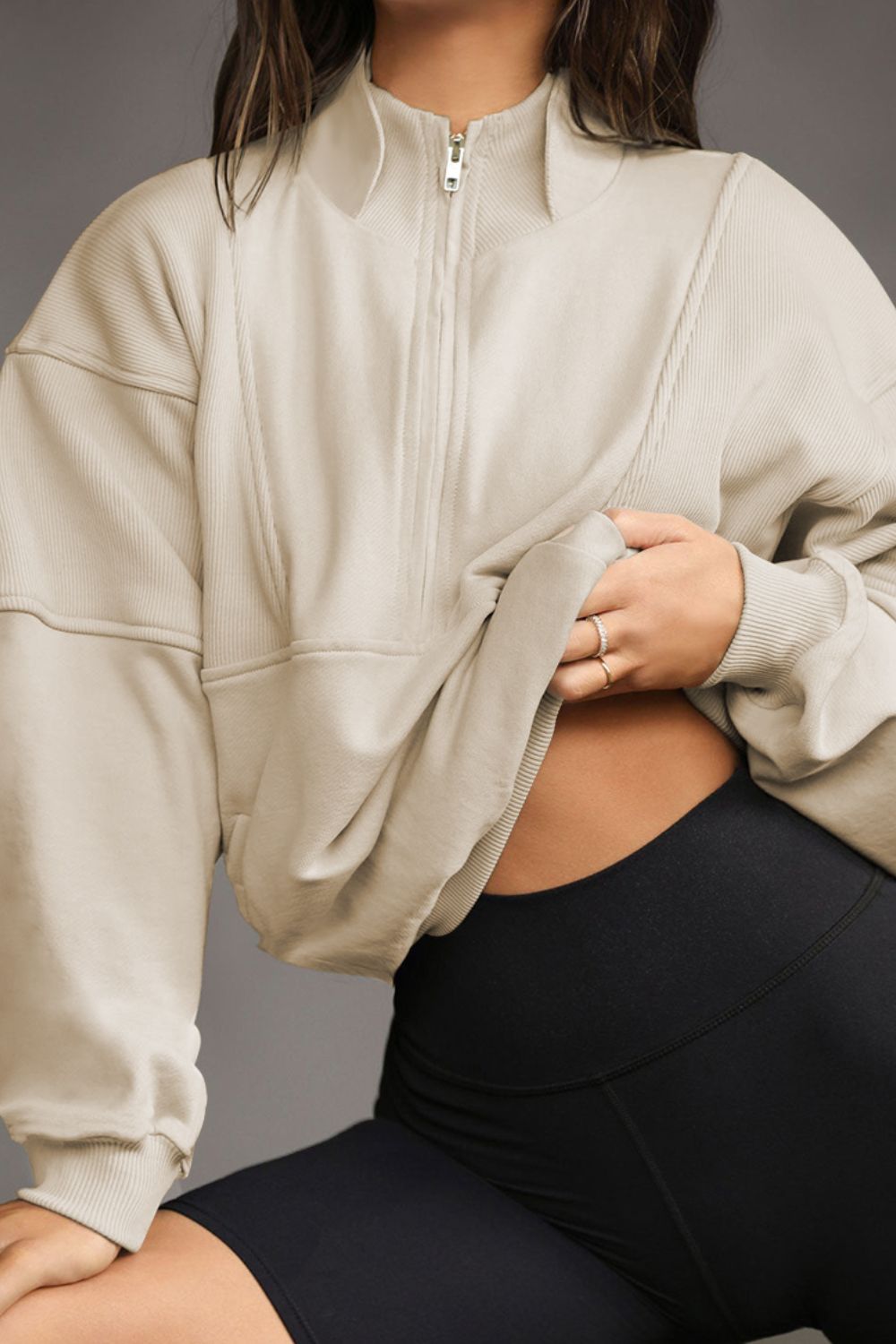 Half Zip Long Sleeve Sweatshirt