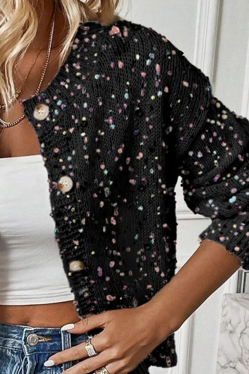 Confetti Button Up  Cardigan