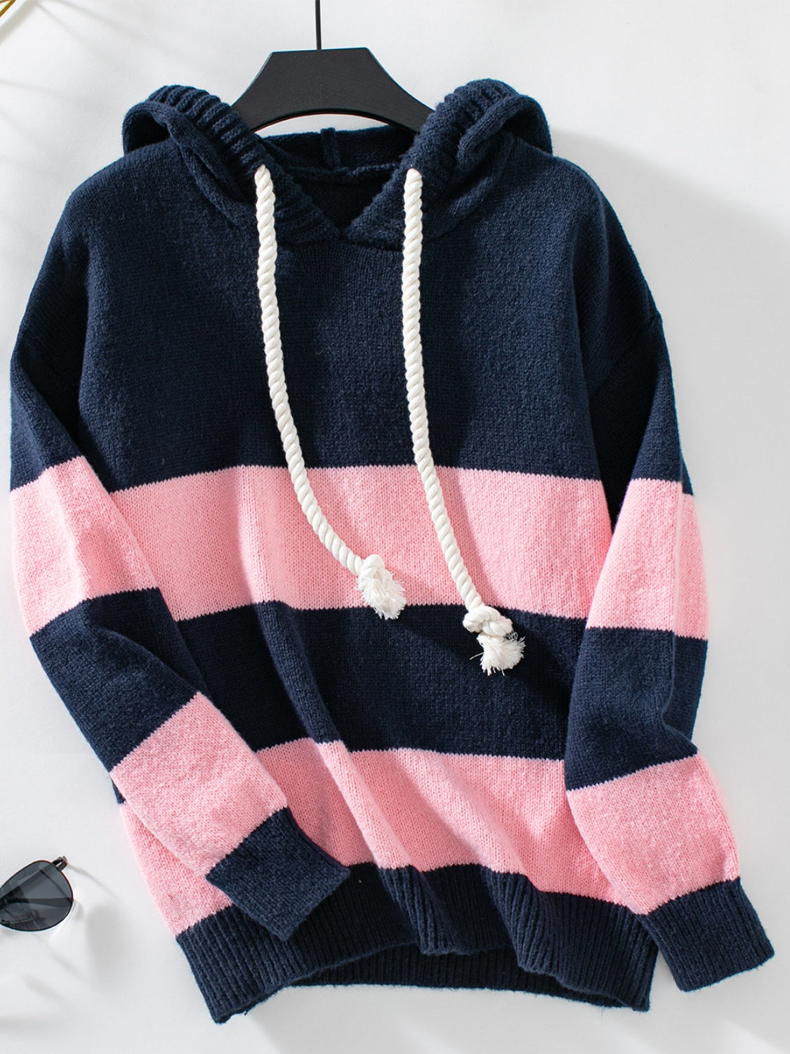 Stripe Hooded Sweater