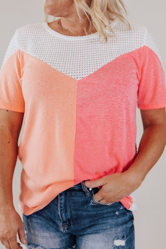 Color Block Short Sleeve T-Shirt