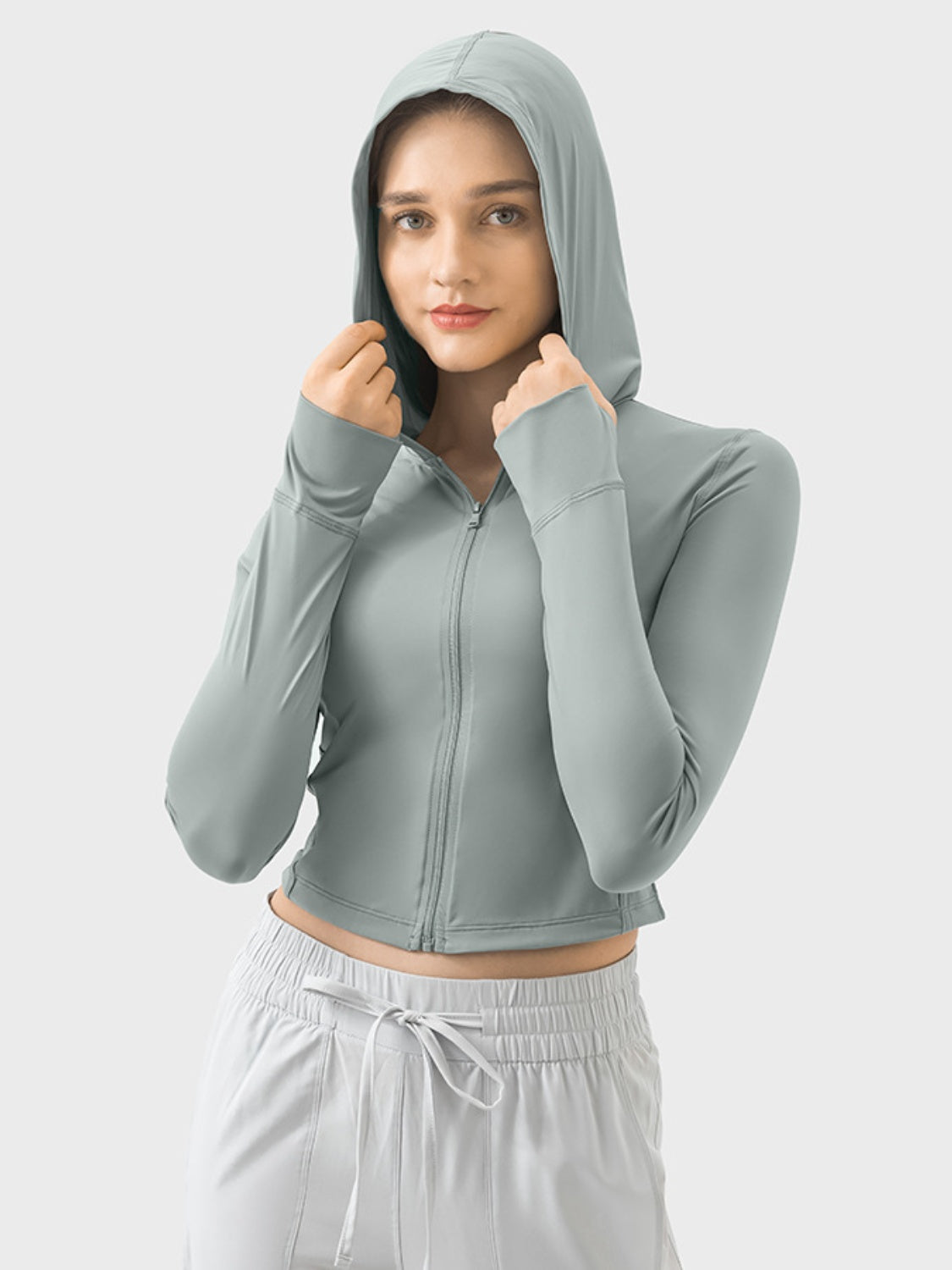 Zip Up Hooded Active Outerwear