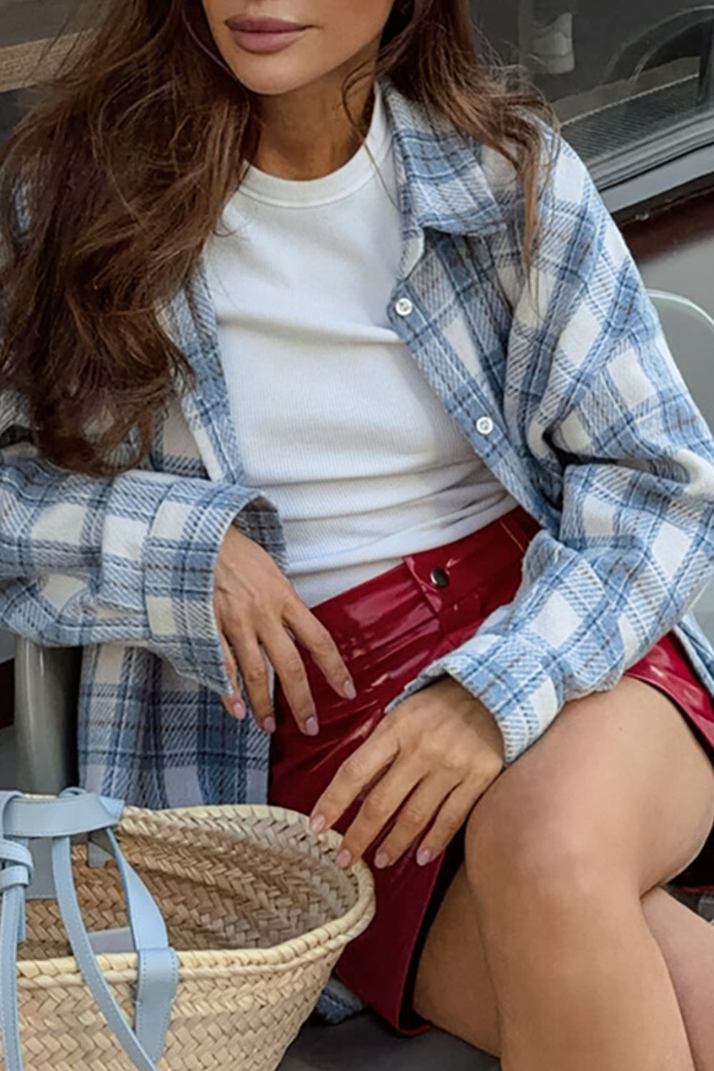 Plaid Button Up  Jacket