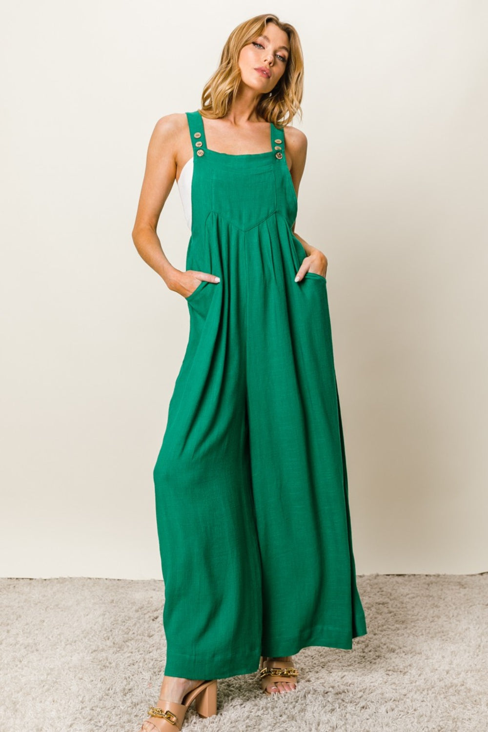 Sleeveless Wide Leg Jumpsuit